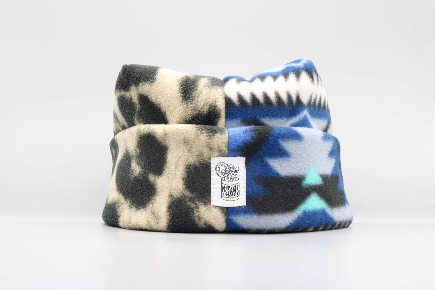 Leopard/Blue Geometric Pattern