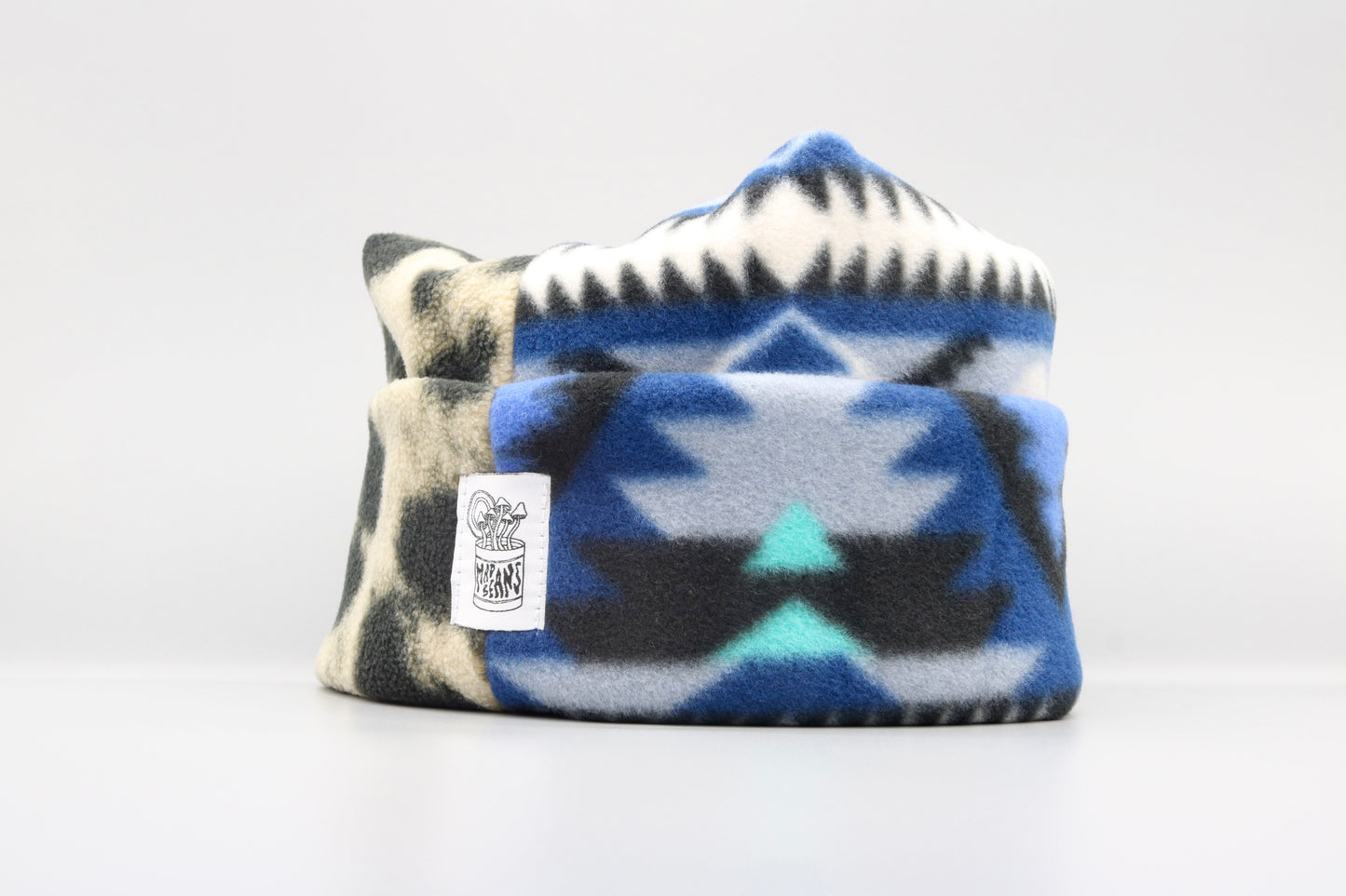 Leopard/Blue Geometric Pattern
