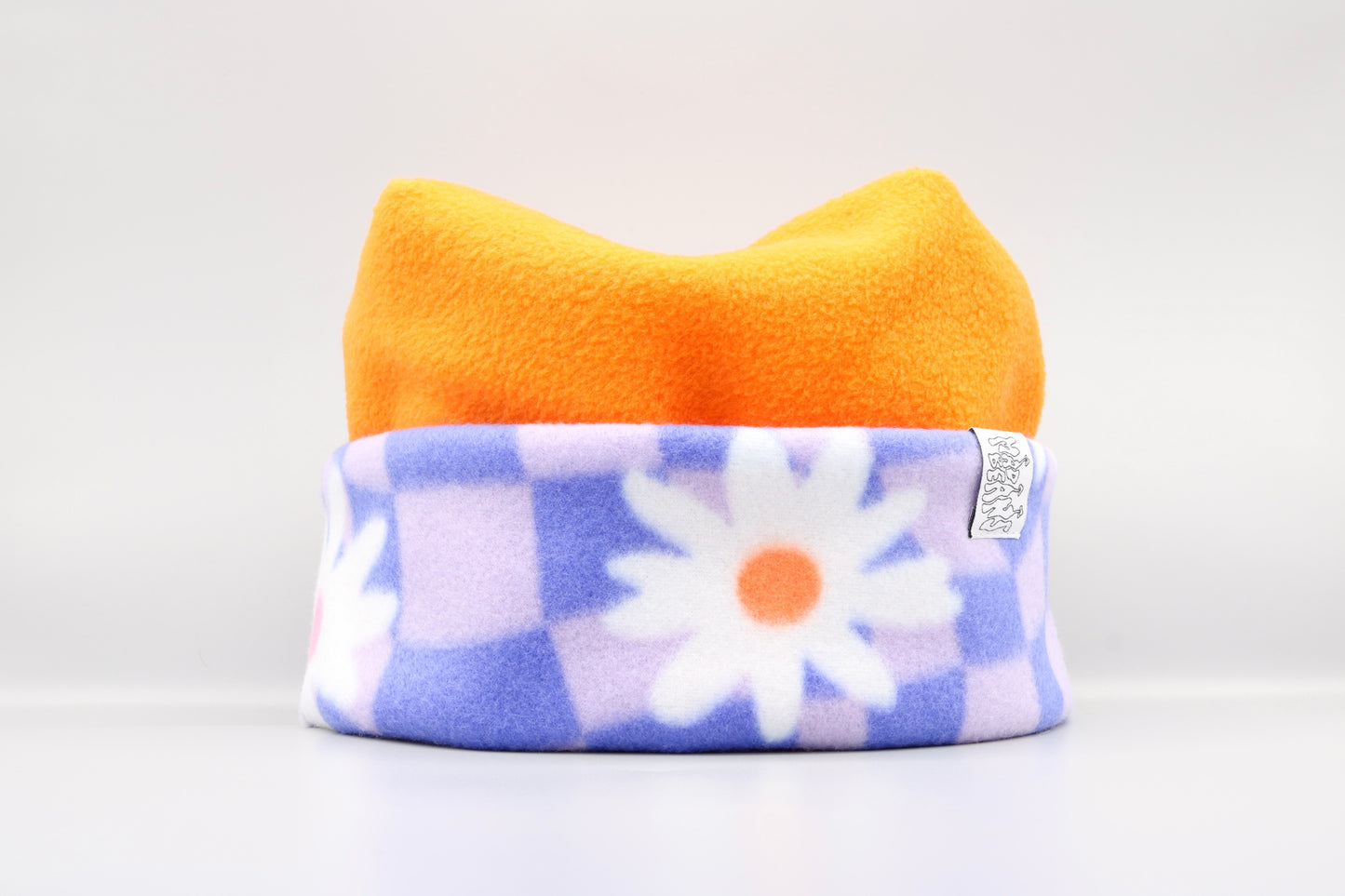 Orange and Purple Checkered Flowers
