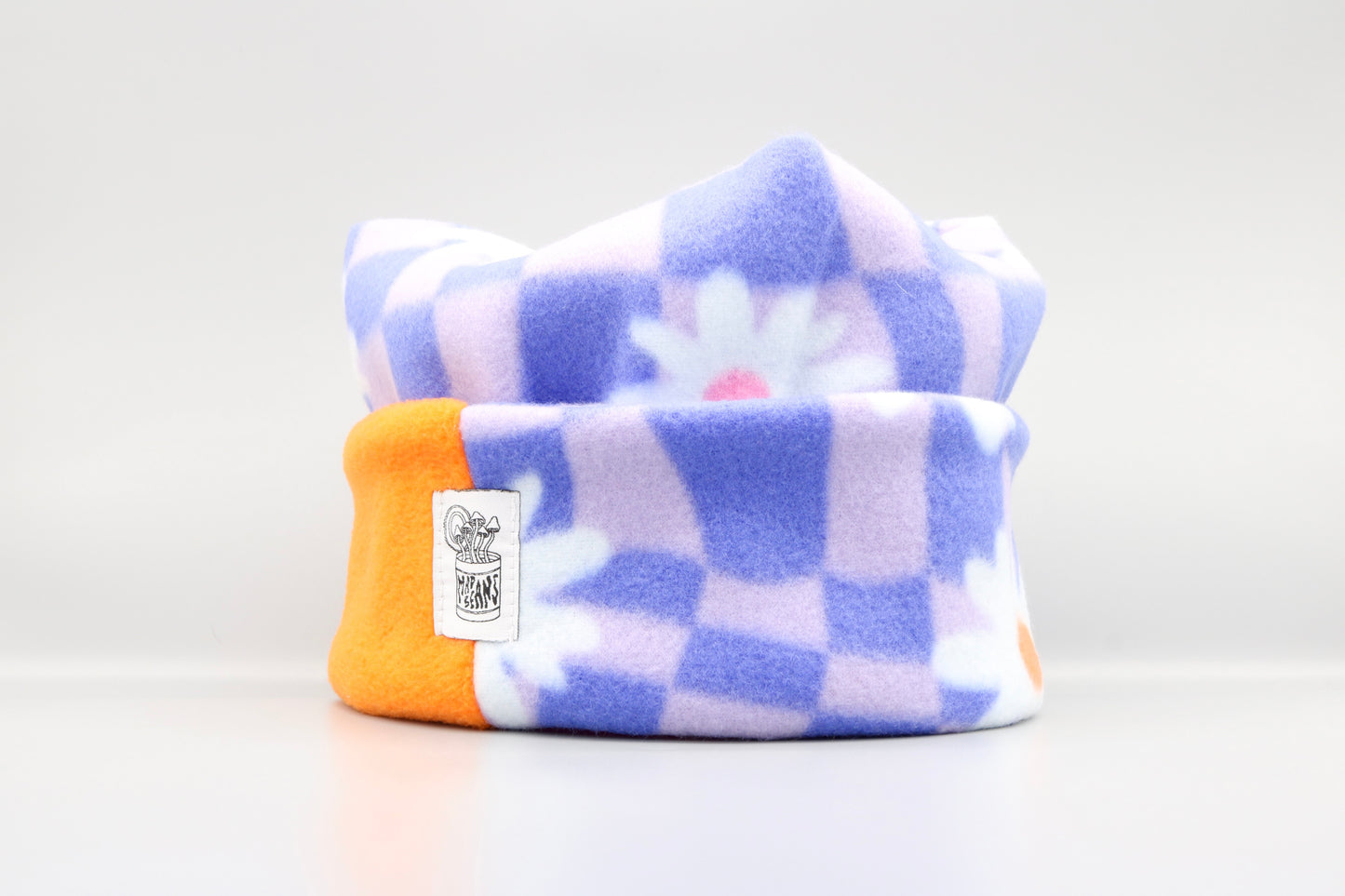 Purple Checkered Flowers and Orange