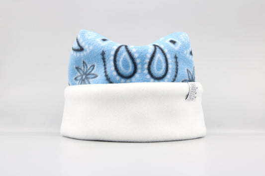 Blue Bandana and White