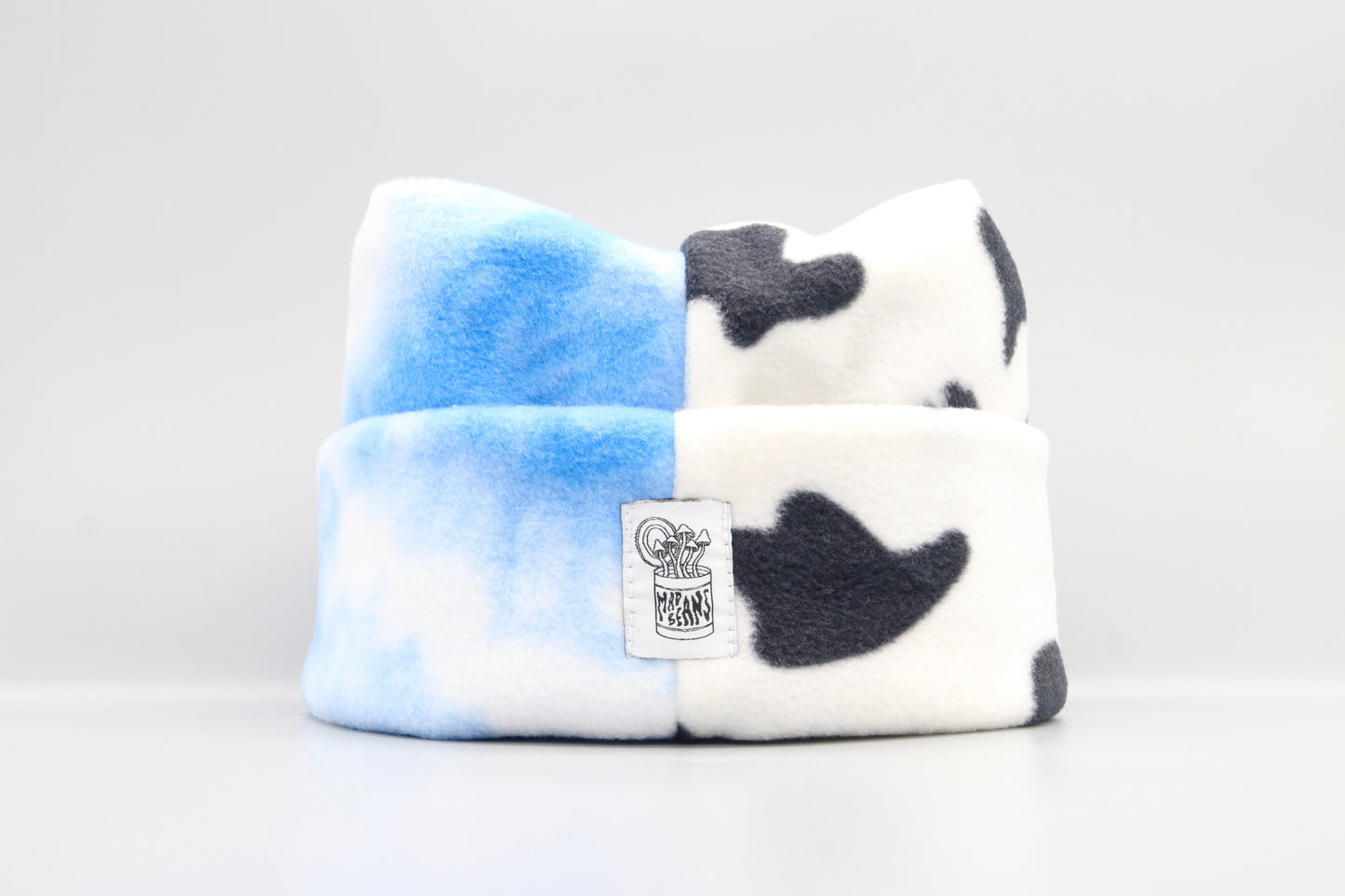 Blue Tie-Dye/Cow Print